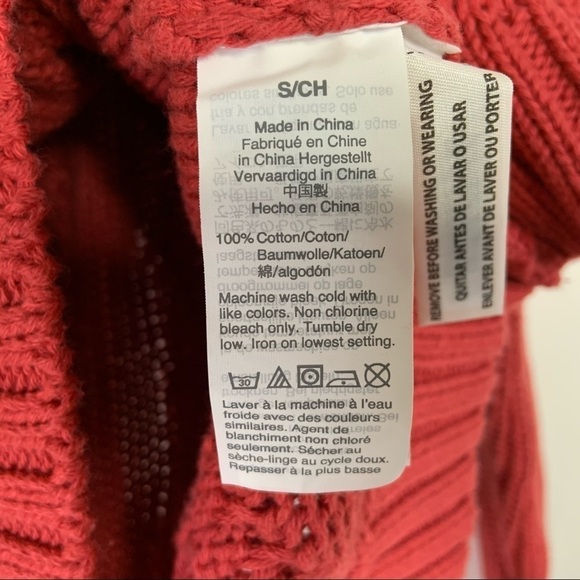 J Crew Womens Cable-knit Mock Neck Sweater Small Pink Chunky Long Sleeve AE987 - Picture 4 of 6